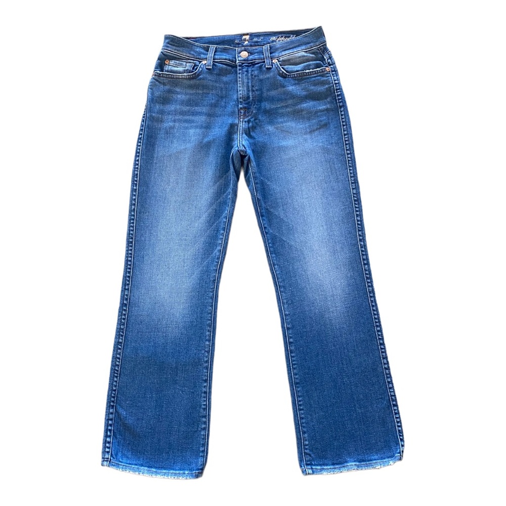7 For All Mankind cropped boot jeans. Size:27